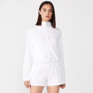 Taped Neckline SeamFree Knitting Sporty Zip Up Hoody