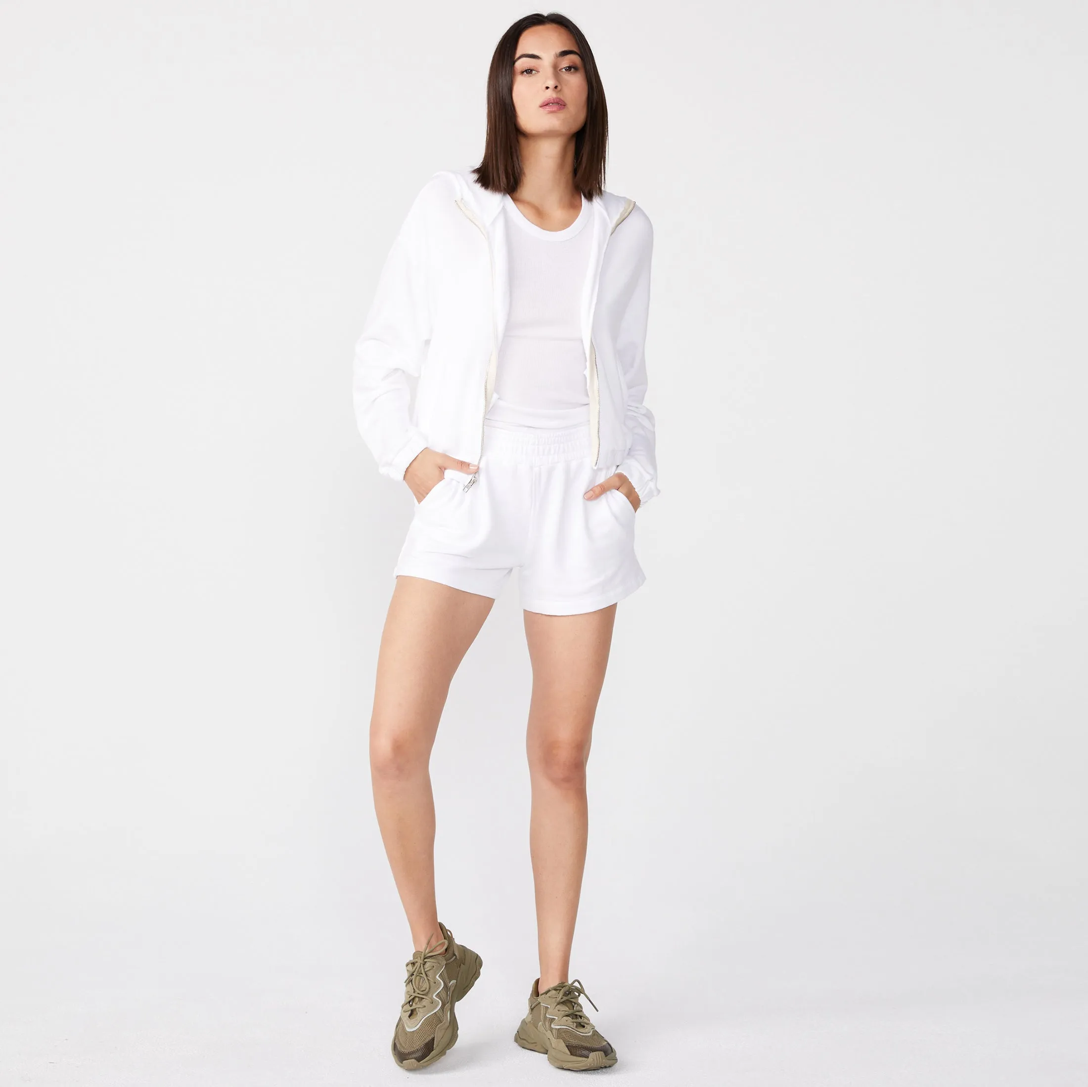 Sporty Zip Up Hoody SoftFeel Fabric Light Reflective Printing