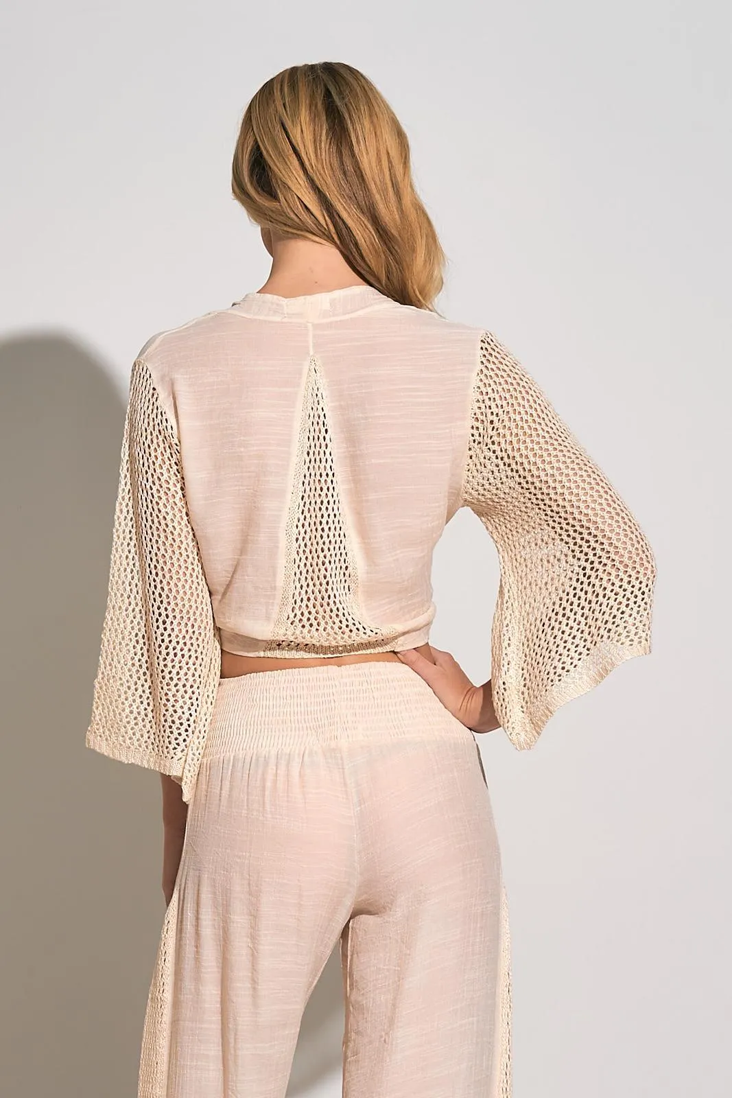 Curved Hem Design Elan Front Tie Top