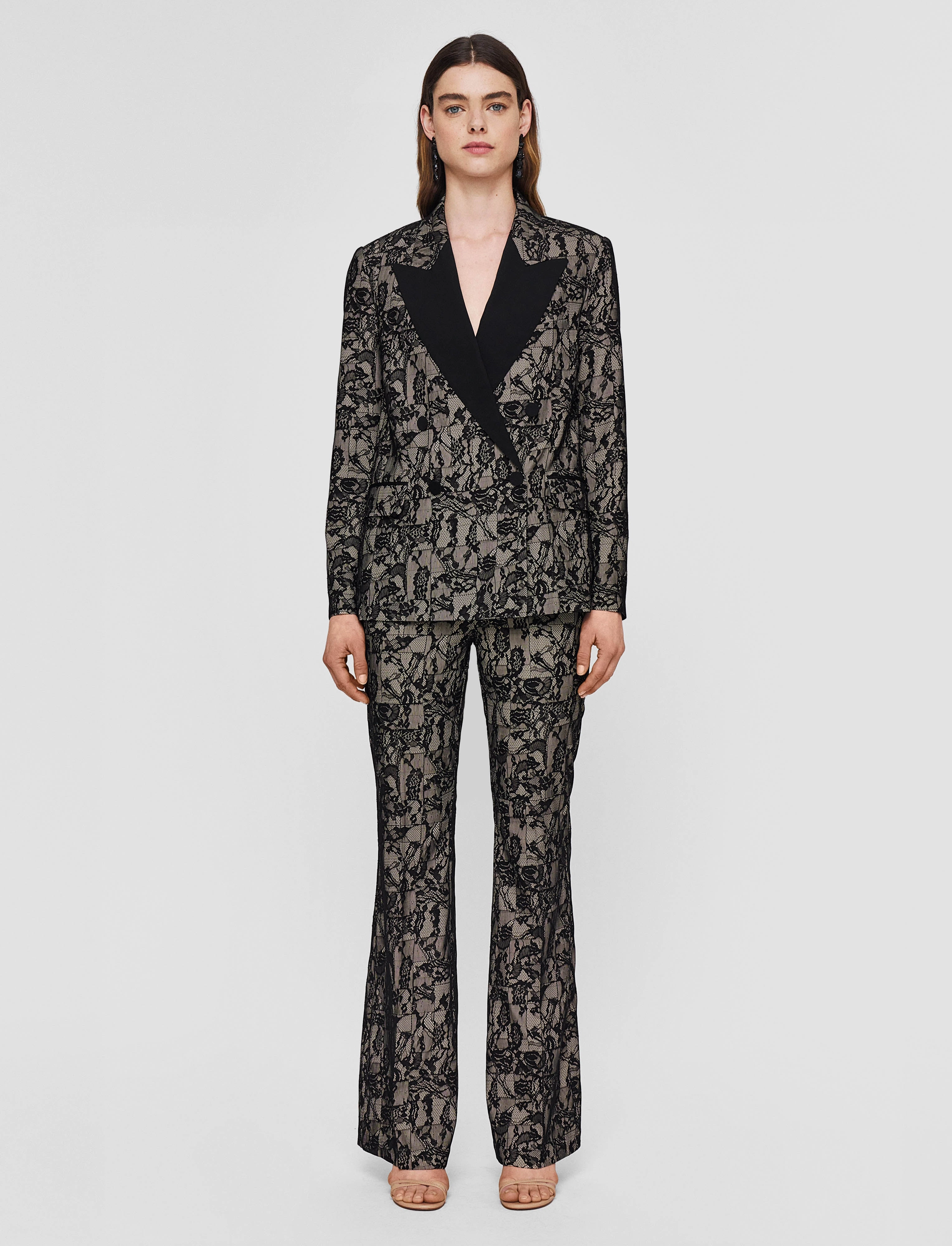 Jaden Patchwork Lace Jacket practice session Rugged Feel