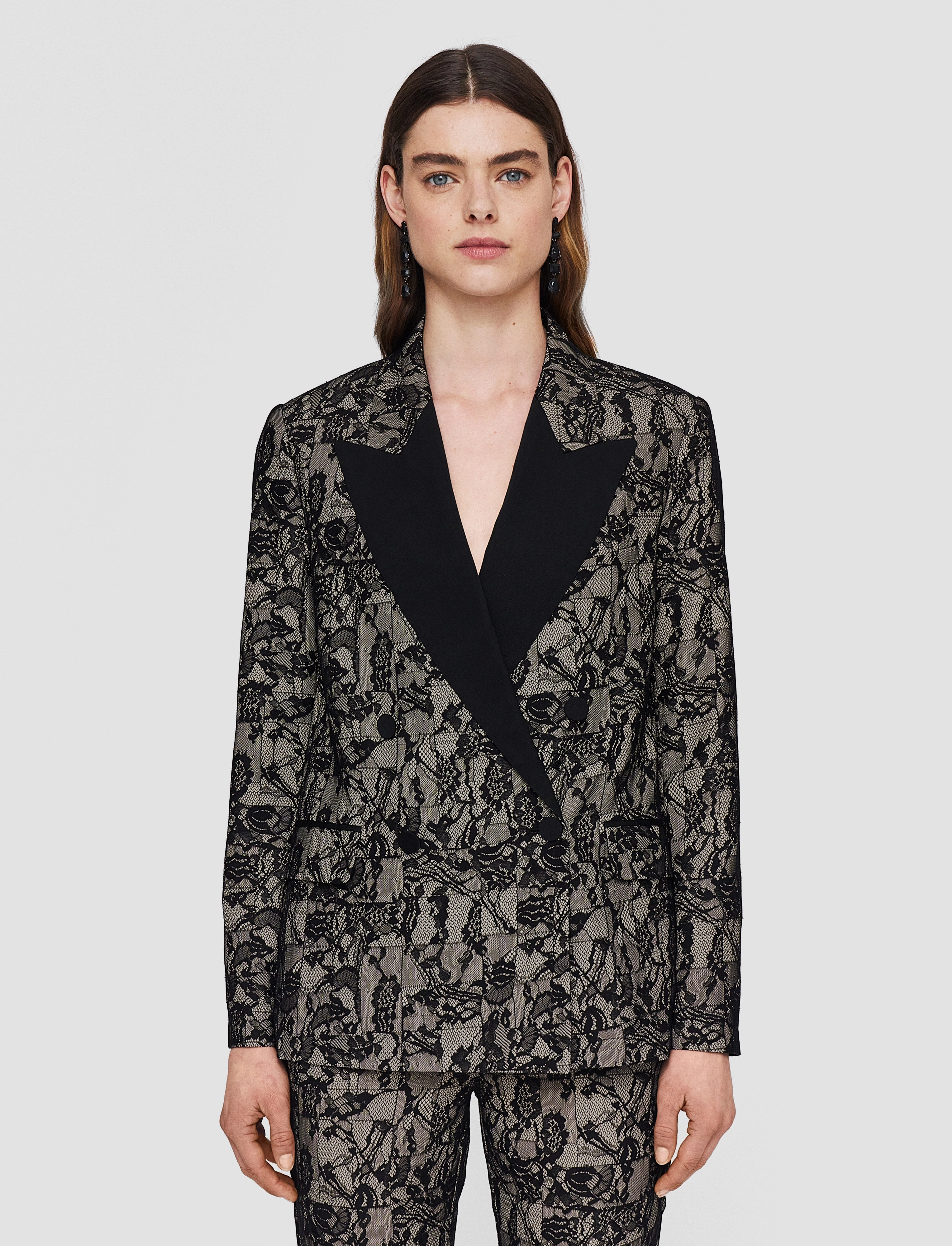 Jaden Patchwork Lace Jacket Advertise multi-color
