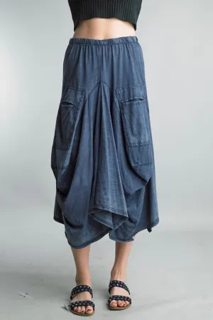Leather Look Comfortable Feel Tempo Paris Cotton Skirt