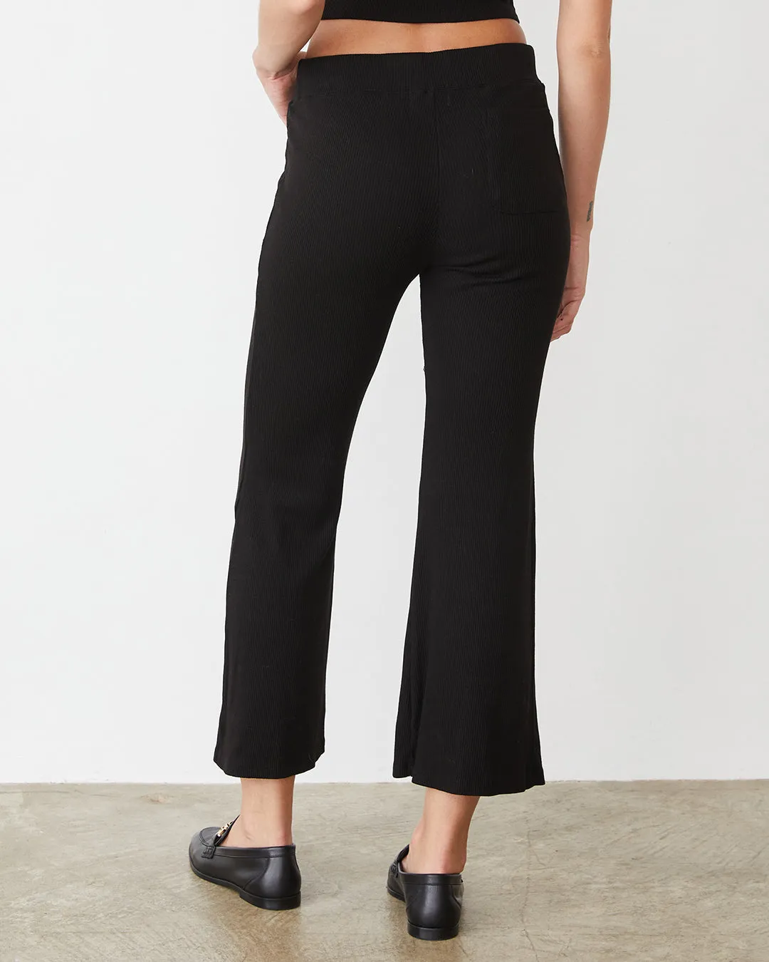 PlushLining Athletic Look Tencel Rib Kick Flare