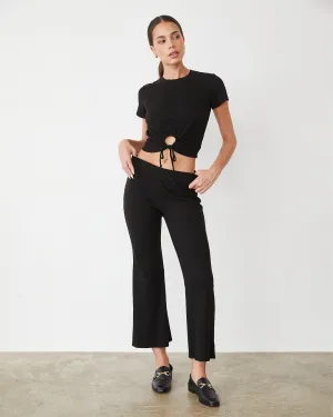 Tencel Rib Kick Flare Sustainable Fabric Blend StretchMaterial