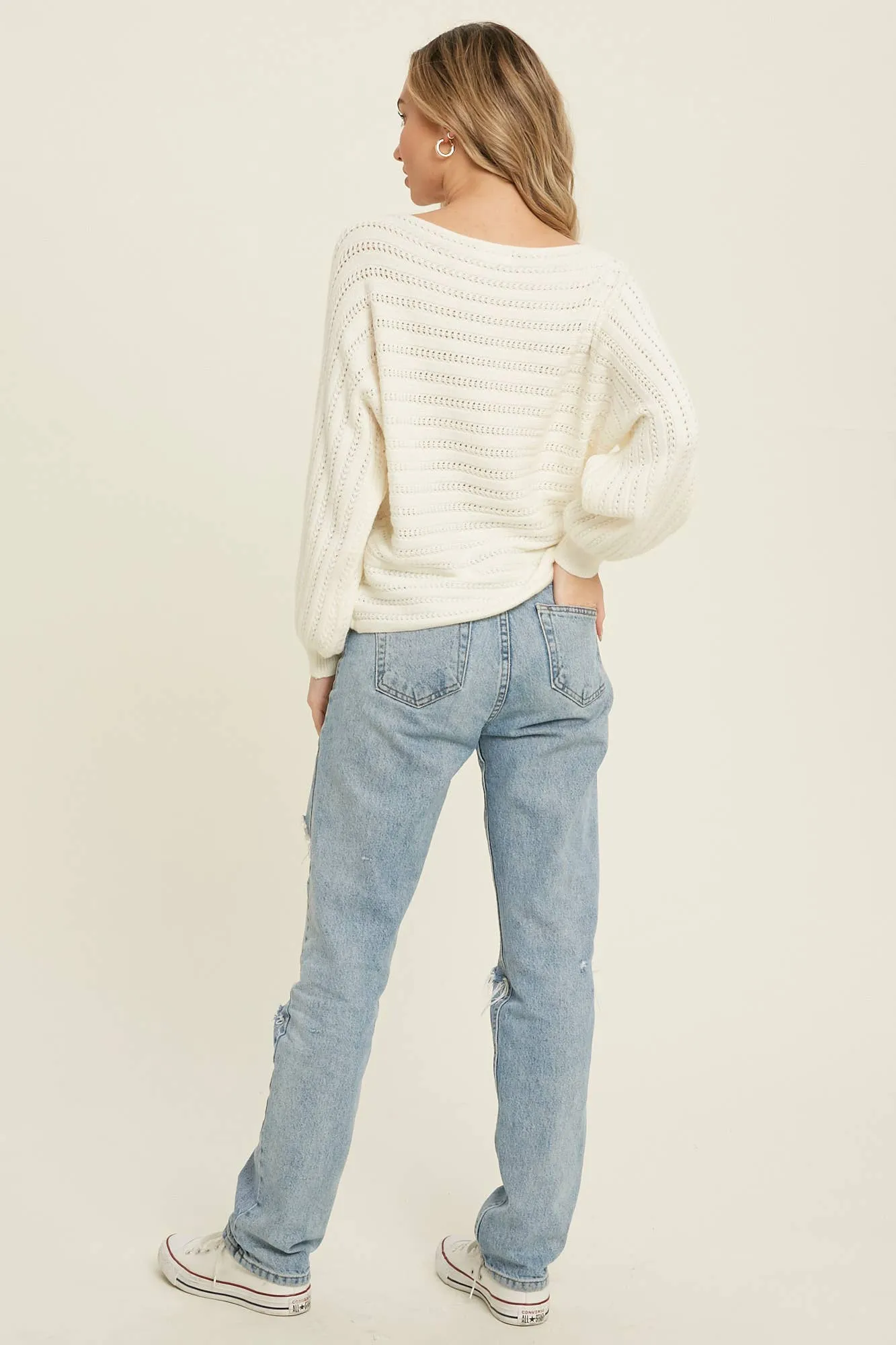 TEXTURED SWEATER TOP