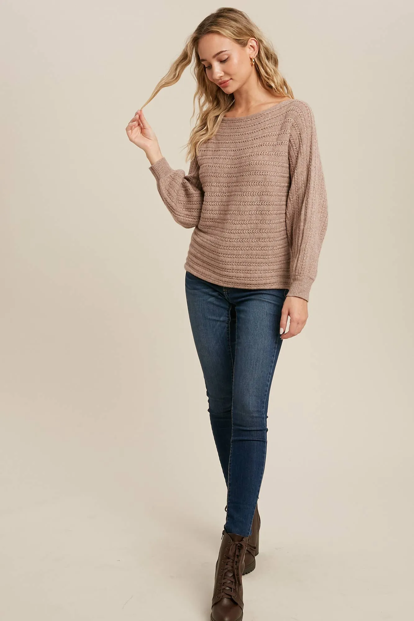 TEXTURED SWEATER TOP