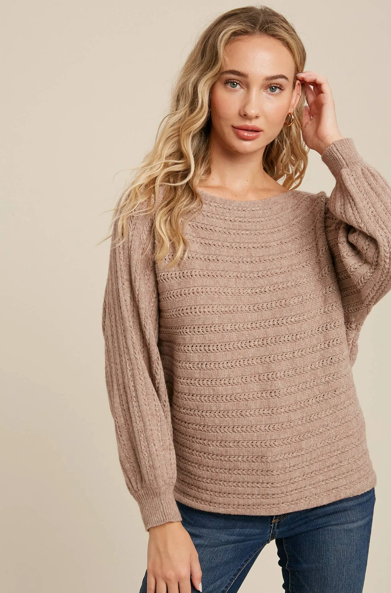 TEXTURED SWEATER TOP