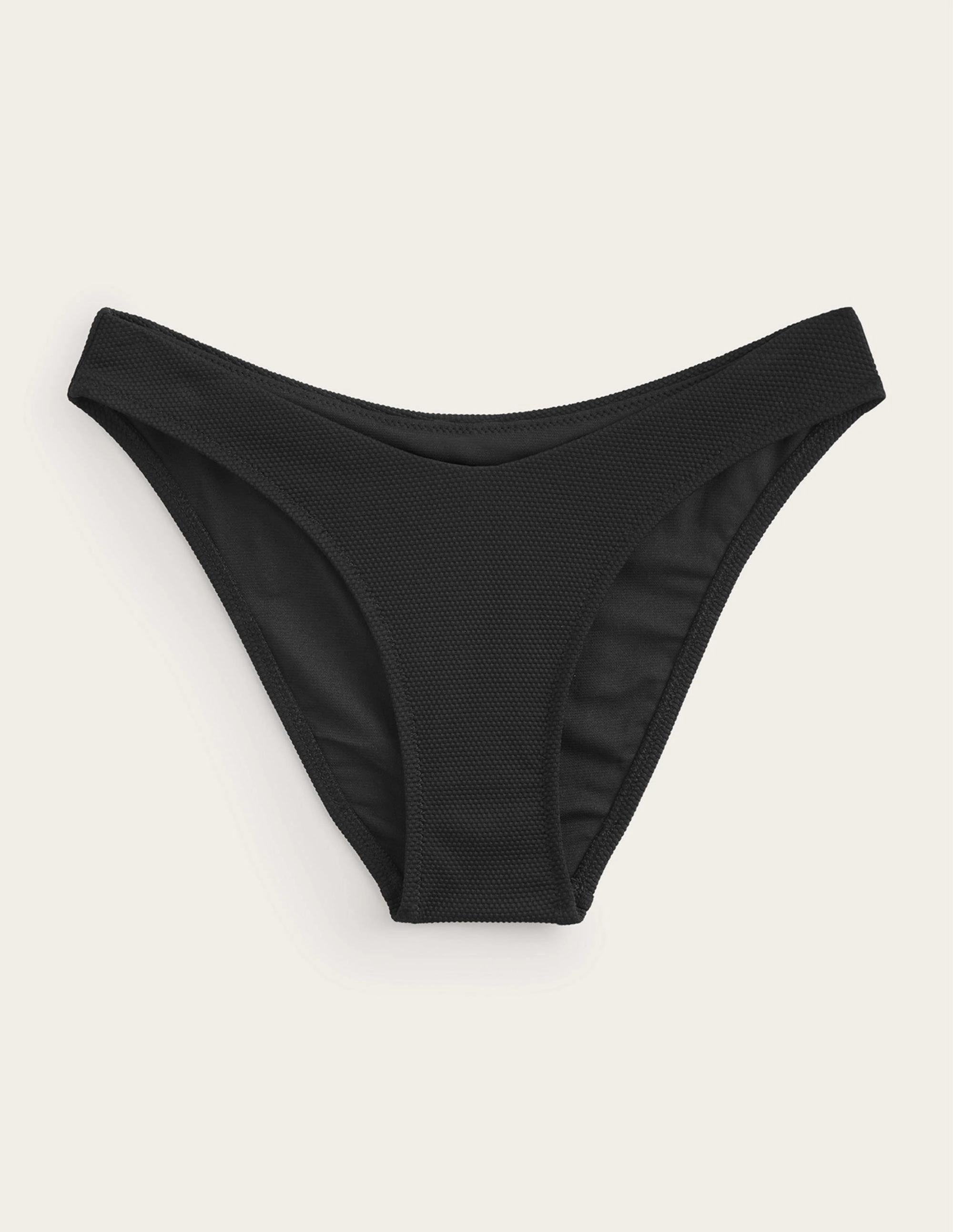 Textured Bikini Bottoms-Black Honeycomb Sheer-Coverup