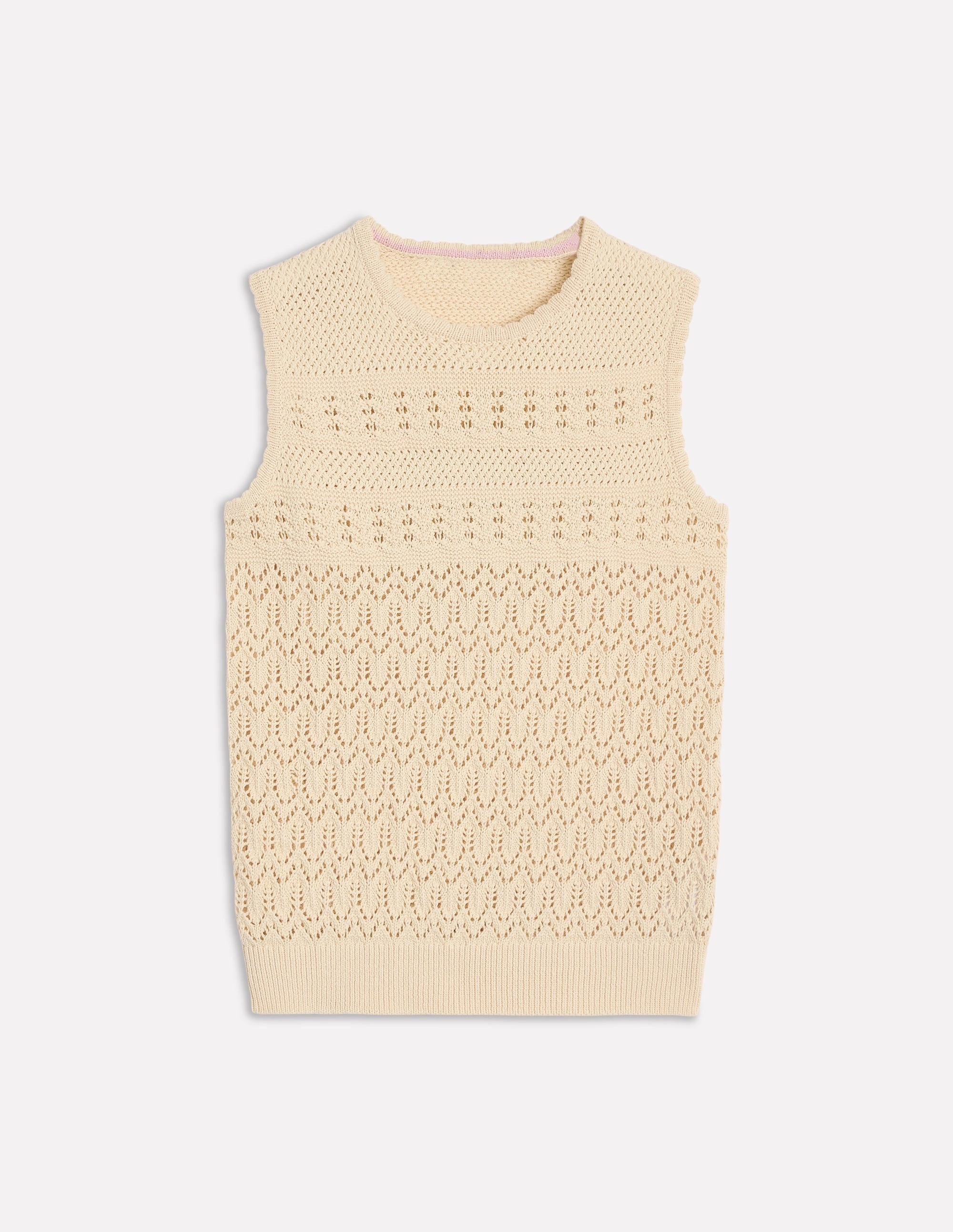 Cotton Stitch Crew Tank-Warm Ivory Moisture Wicking Technology