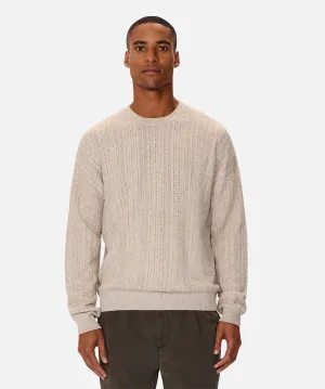 The Alessio Crew Neck Knit - Oat Melange