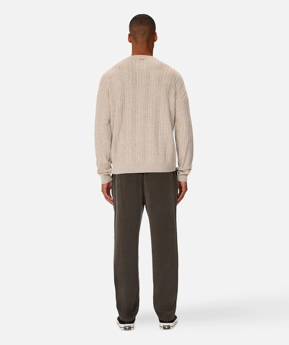 The Alessio Crew Neck Knit - Oat Melange