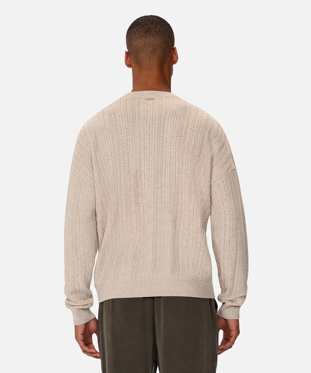 The Alessio Crew Neck Knit - Oat Melange