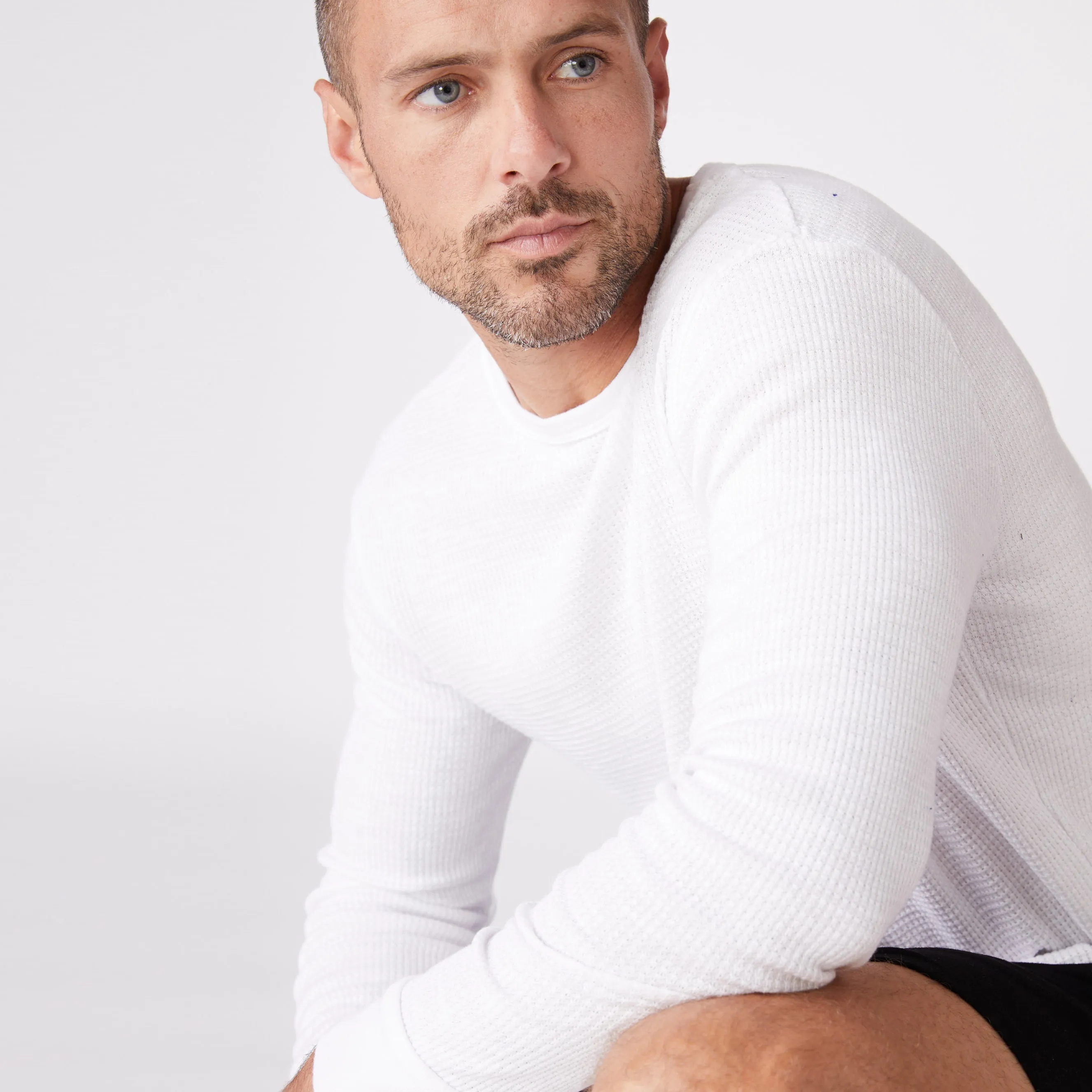 Low Profile Collar Thermal Long Sleeve Crew