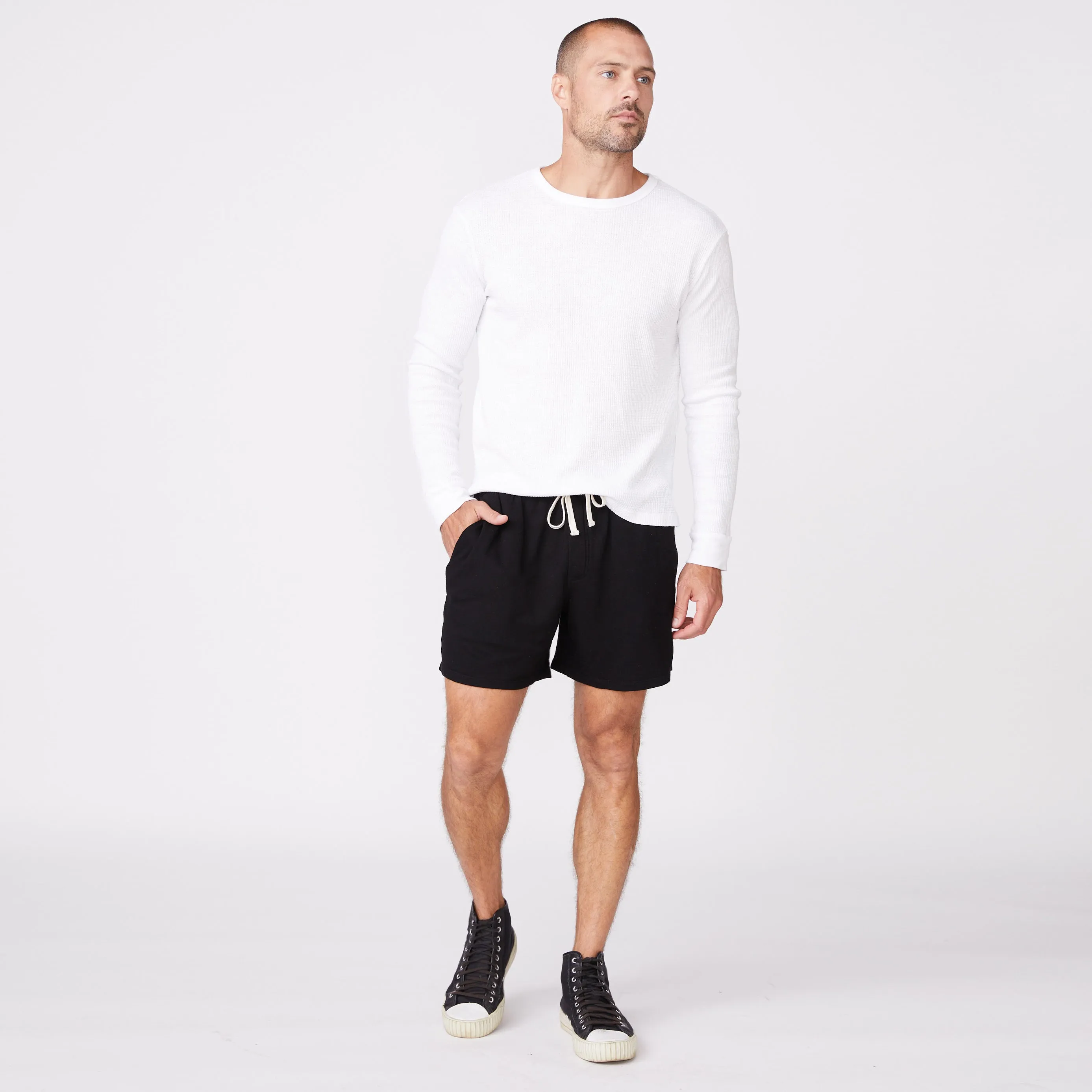 DoubleLayeredShoulders Thermal Long Sleeve Crew