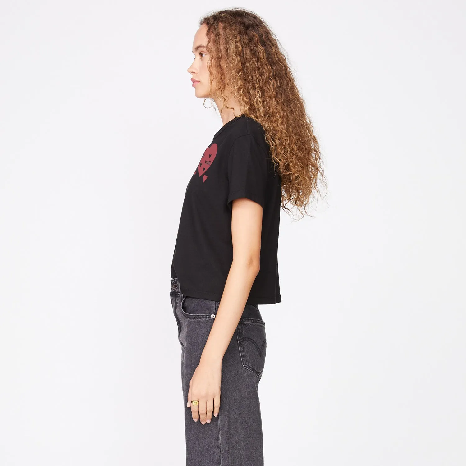Convertible Collar Tagless Labeling Love Letter 50's Tee