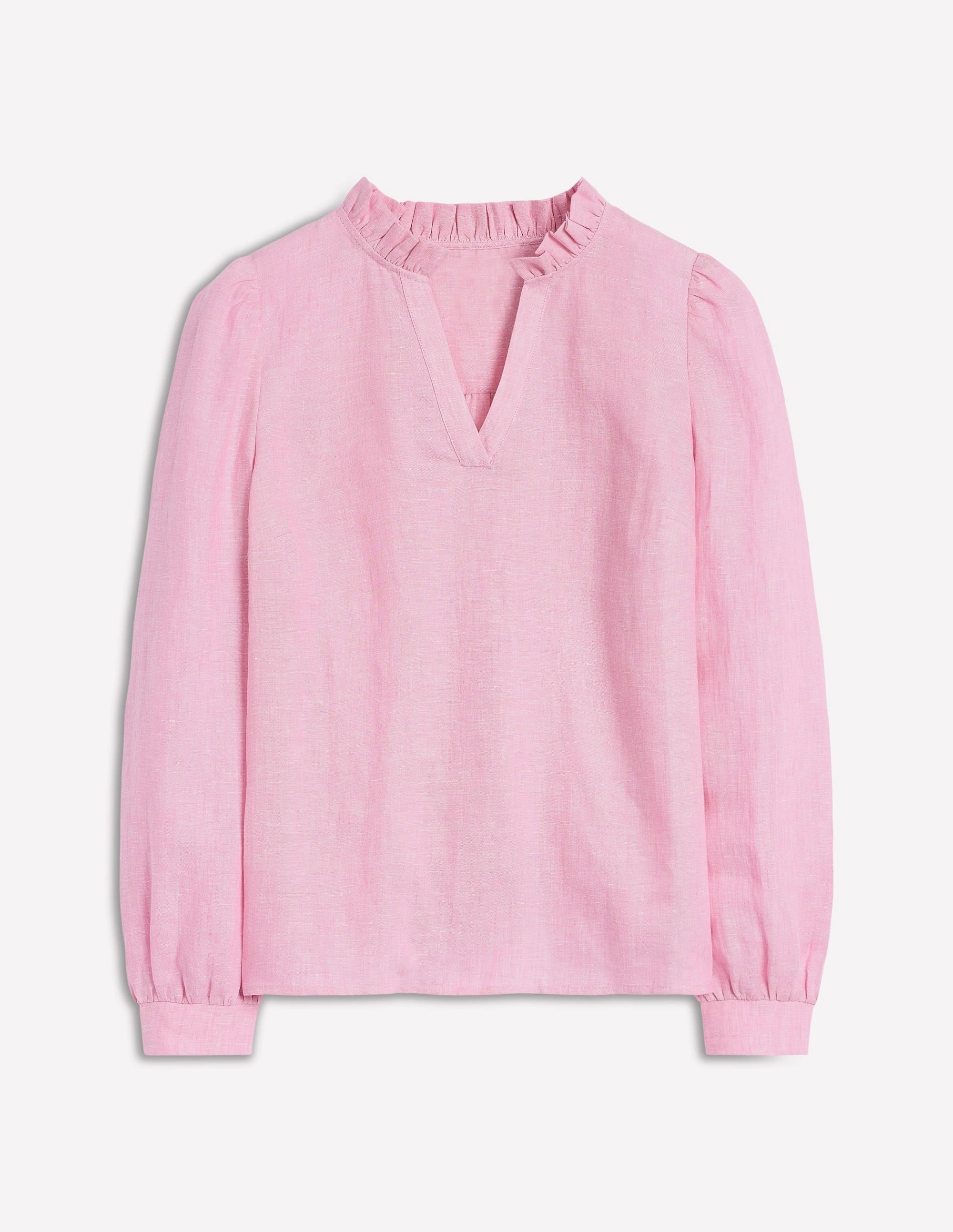 Grace Linen Top-Meadowsweet Pink Chambray Low Impact Manufacturing