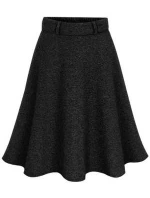 MIDI LENGTH GATHERED WARM SKIRT Basic Utility Day Ready