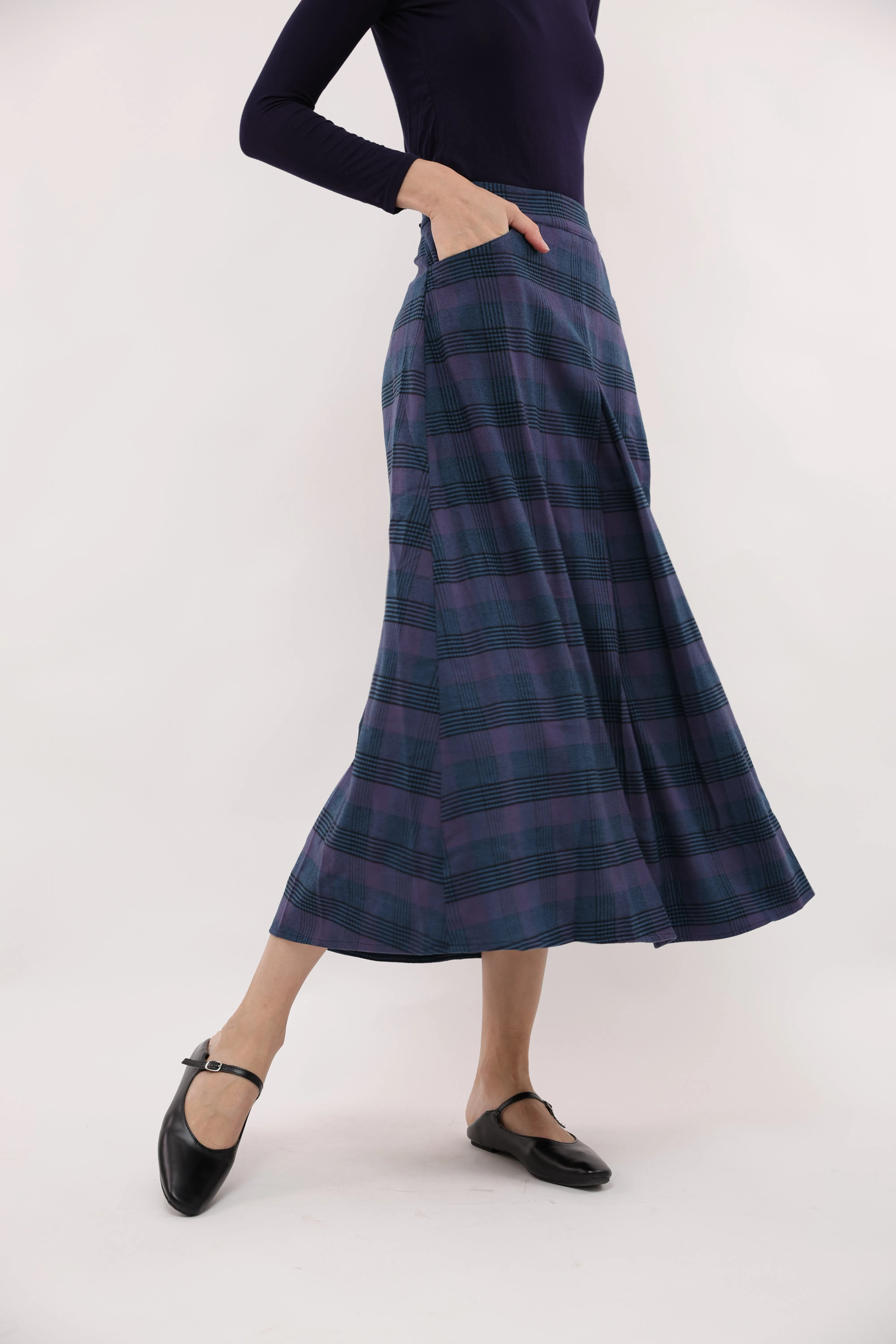 Stretchy Tia Plaid Skirt