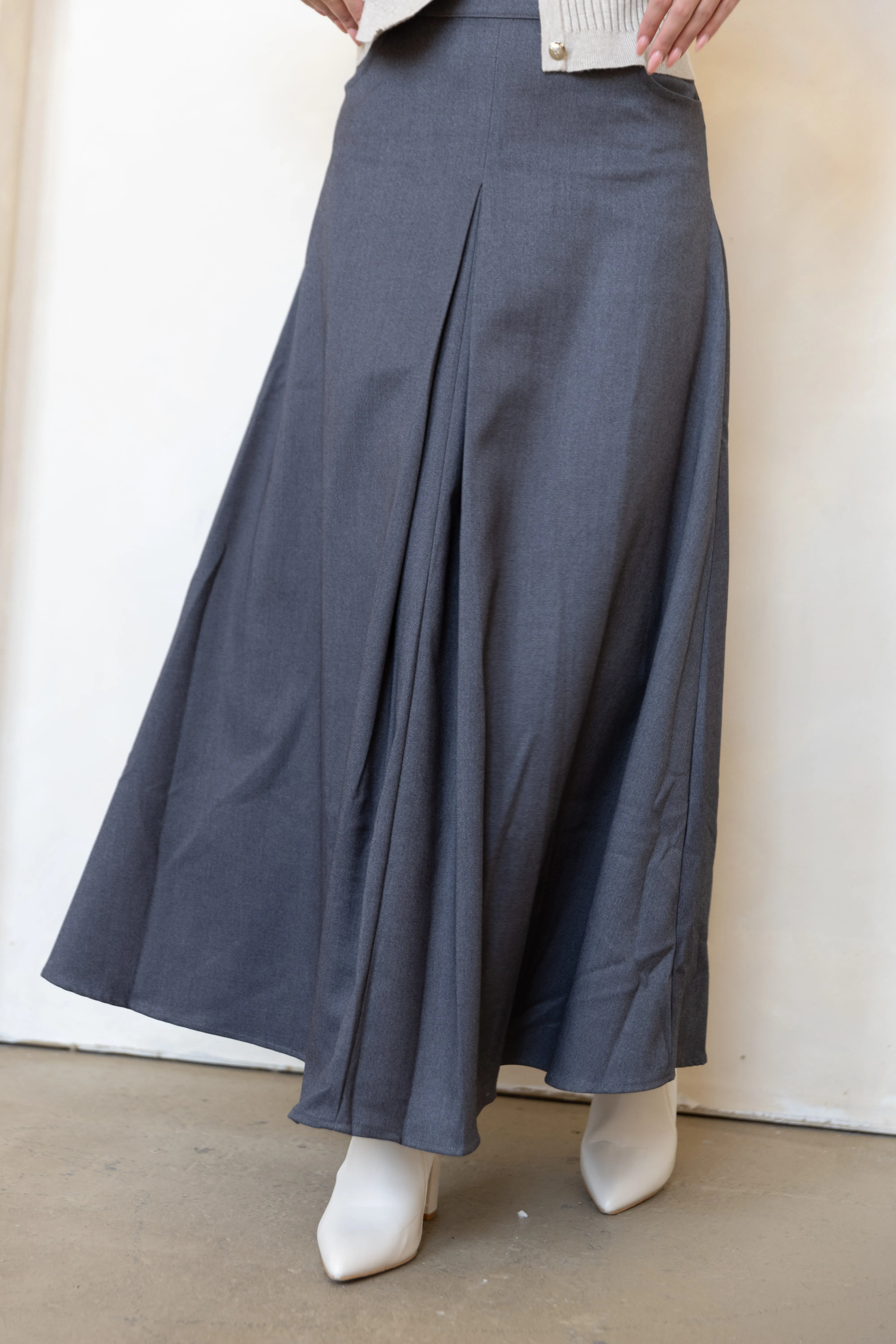 Tia Skirt - Grey Tie Dye Style urban scene