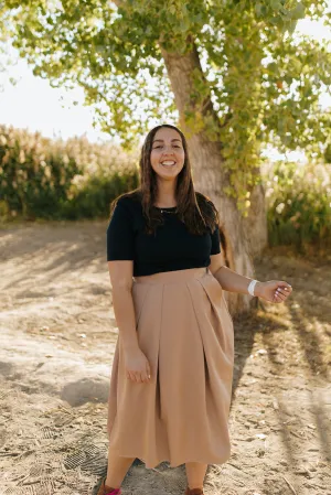 Shelby Skirt Khaki Fresh Aesthetic
