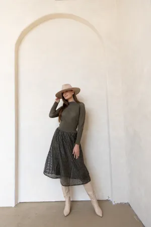Luxury Feel Light Flow Nessa Midi Skirt