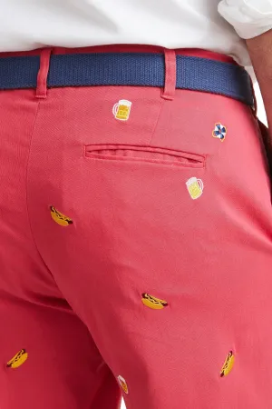 Harbor Pant Hurricane Red with Hot Dog & Beer Sporty Touch Easy Travel