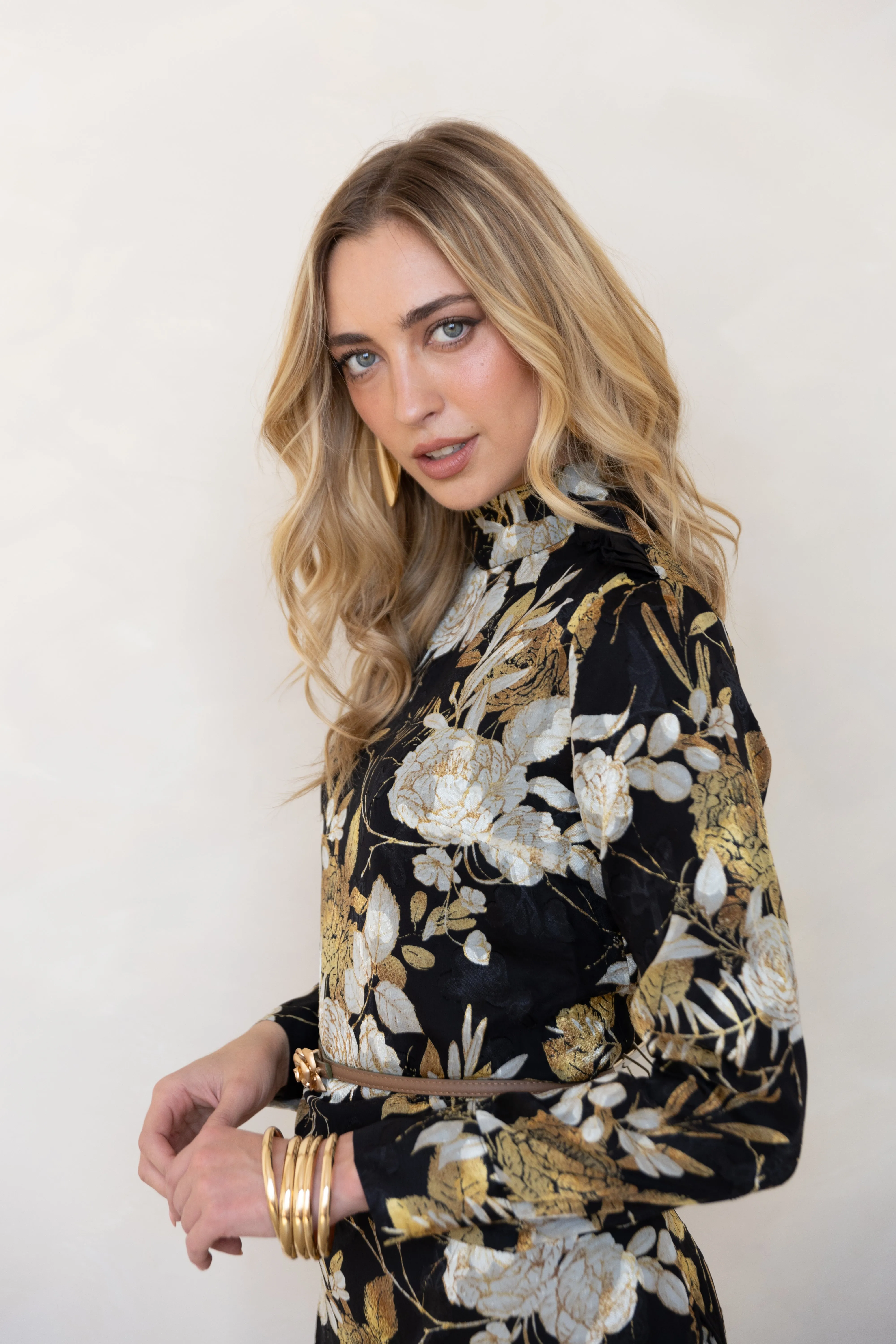 Jillian Floral Dress Modern Waist