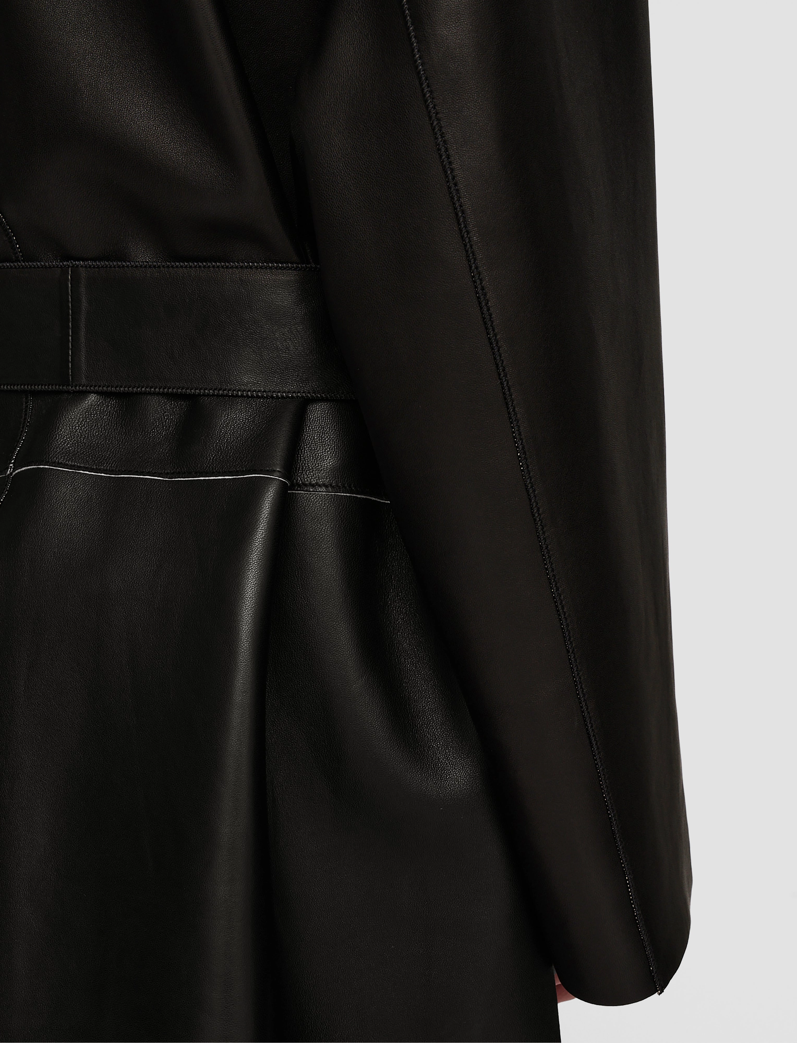 Snag Free Zippers Sell Tison Bonded Leather Jacket