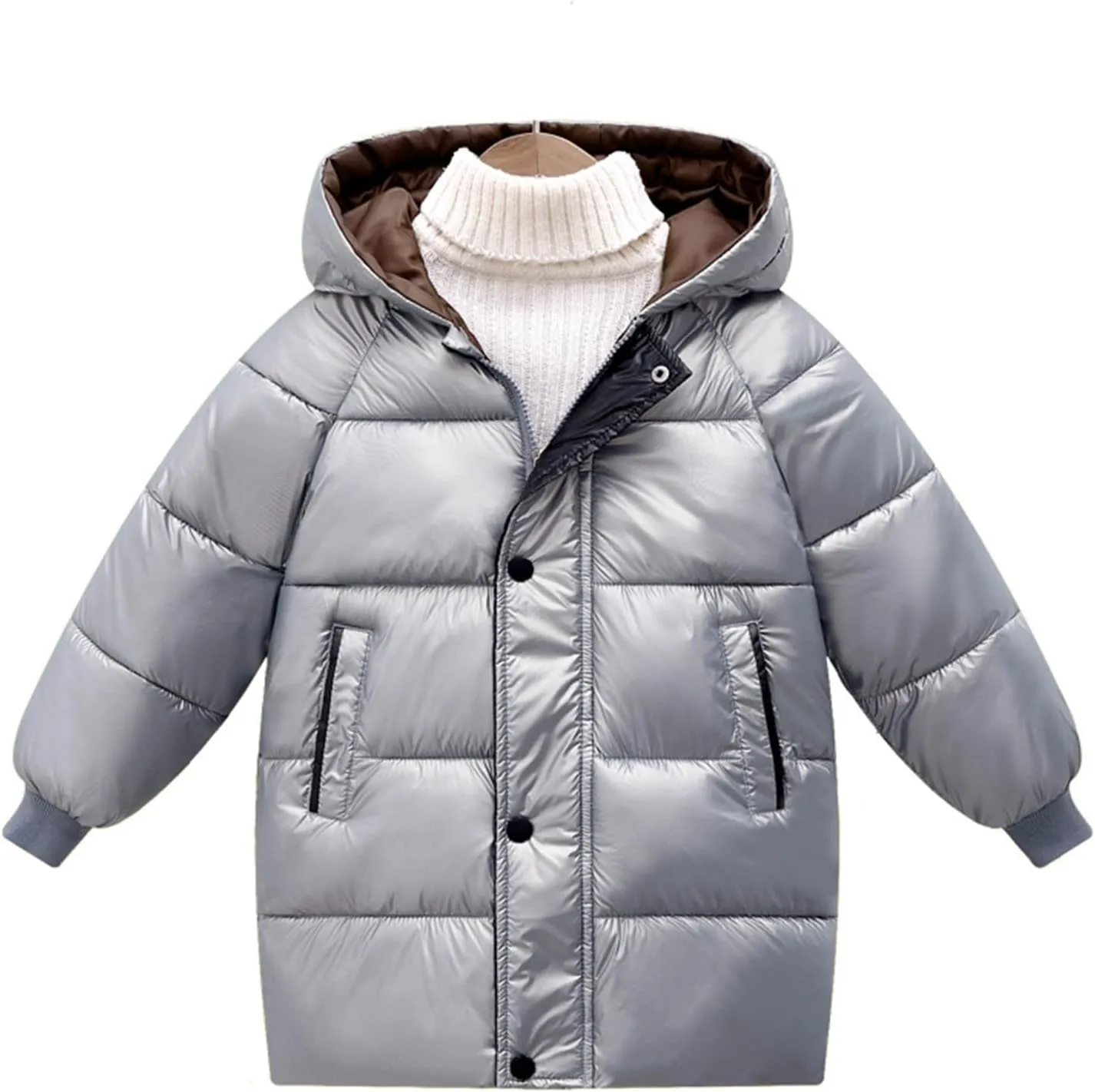 Toddler Boys Girls Winter Coat Puffer Down Jacket Windproof Jacket Hooded Outwear Children's Thick Padded Coat