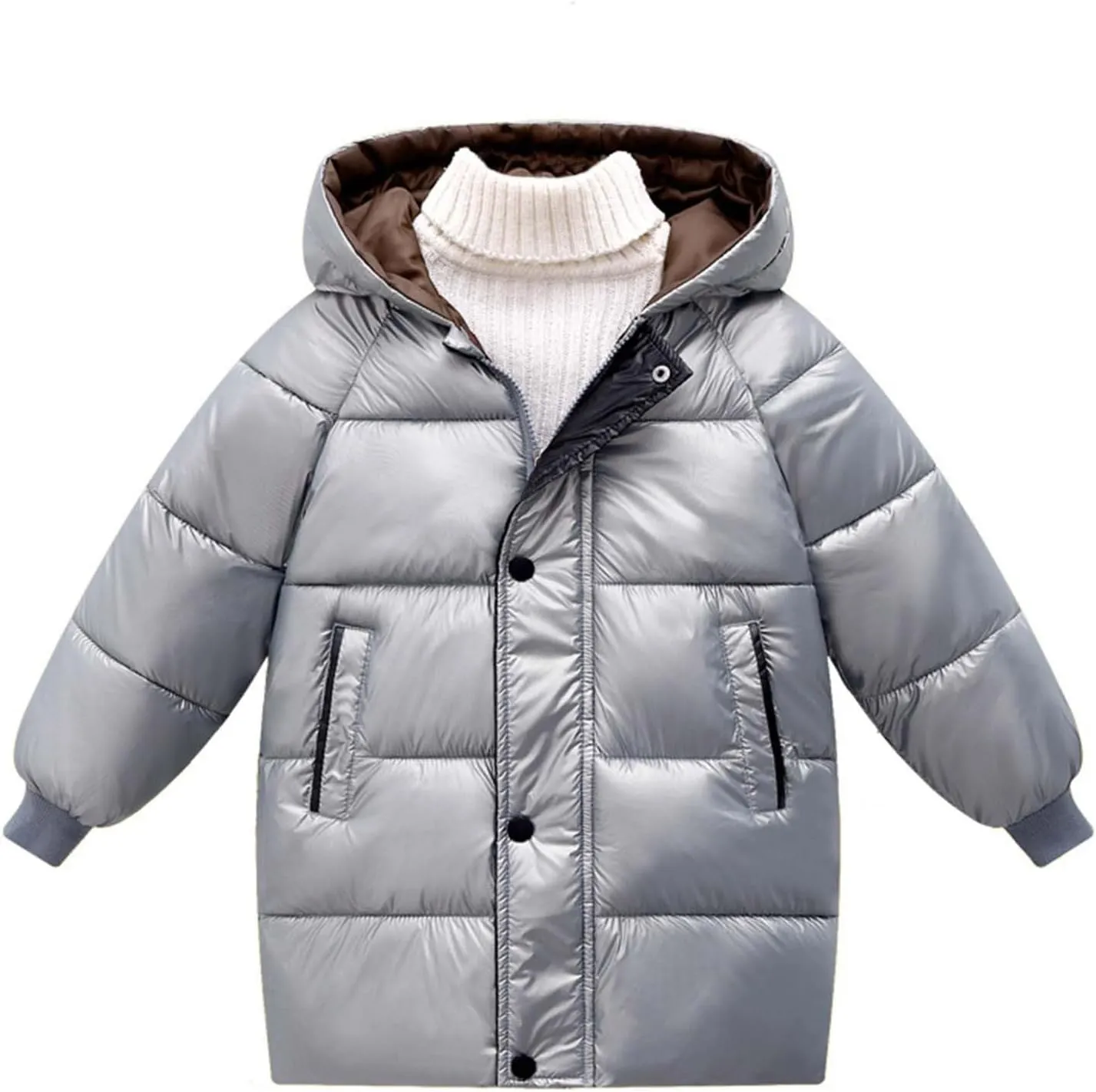 Toddler Boys Girls Winter Coat Puffer Down Jacket Windproof Jacket Hooded Outwear Children's Thick Padded Coat