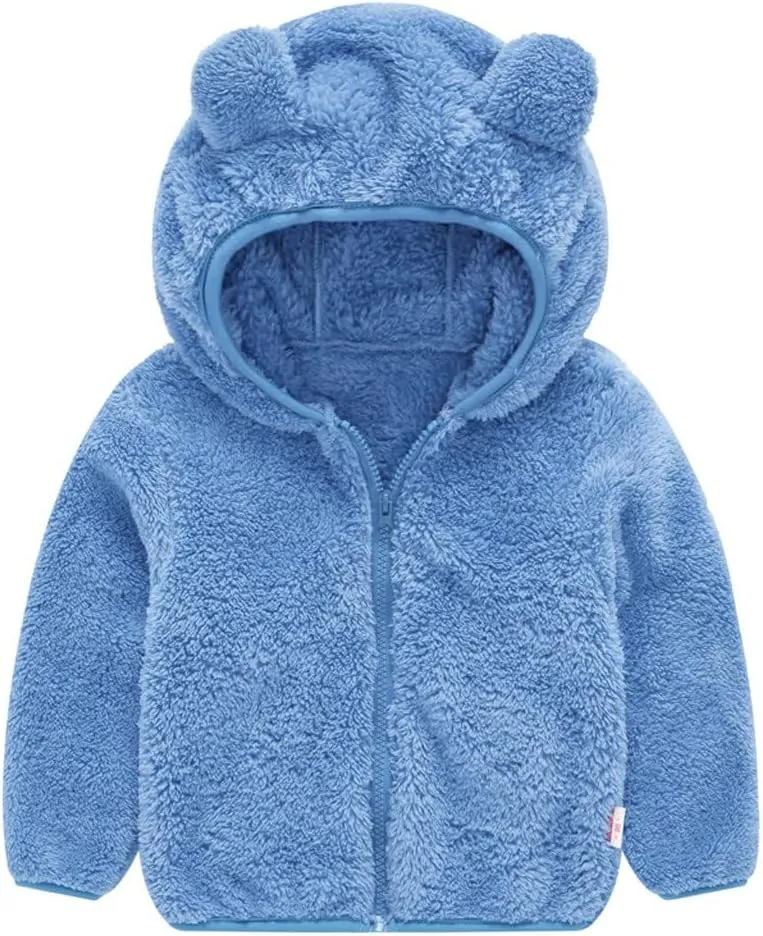 Toddler Kids Winter Warm Jacket Down Puffer Coat Thick Hooded Outwear Children's Coral Velvet Coat