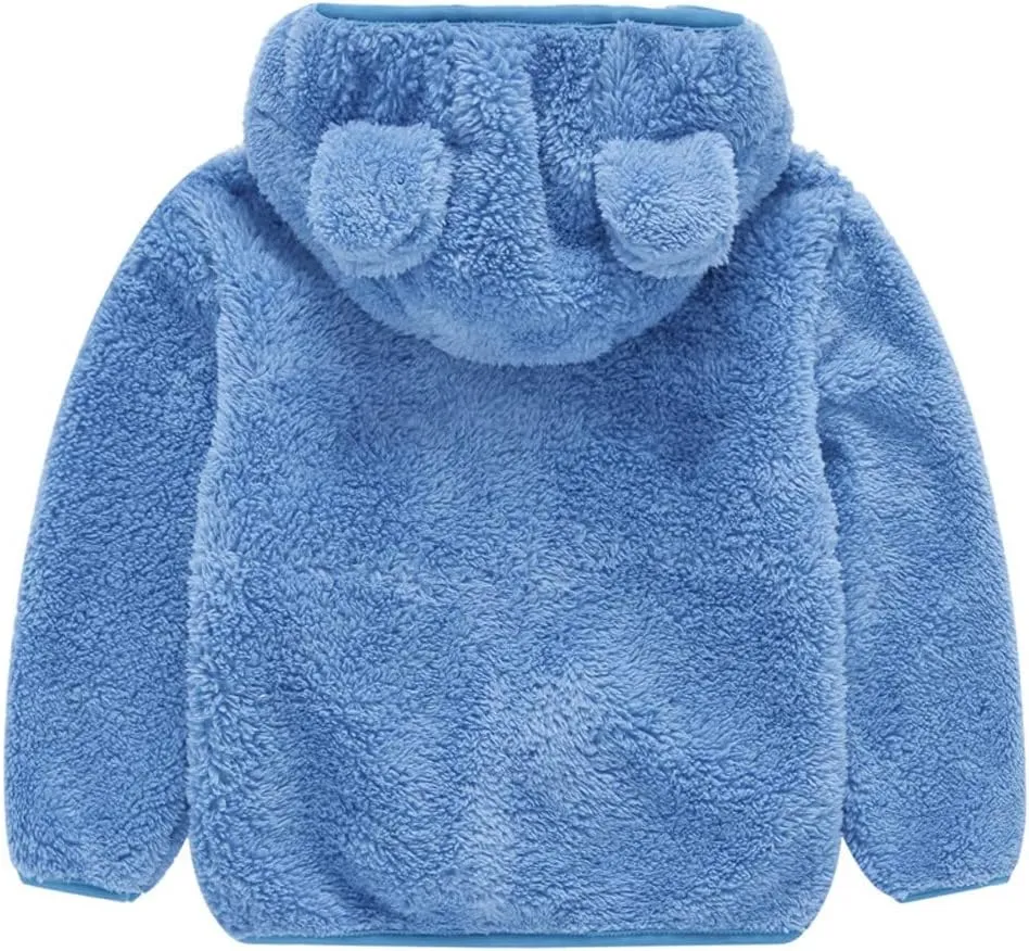 Toddler Kids Winter Warm Jacket Down Puffer Coat Thick Hooded Outwear Children's Coral Velvet Coat