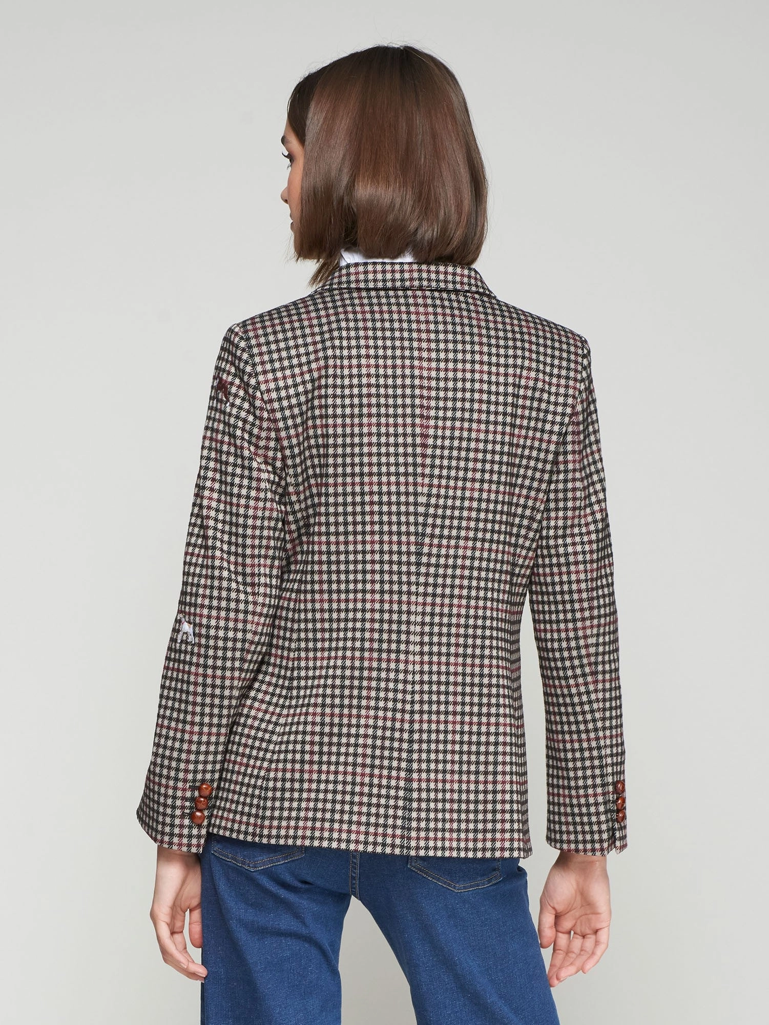 Classic Fit DOG HOUNDSTOOTH BLAZER