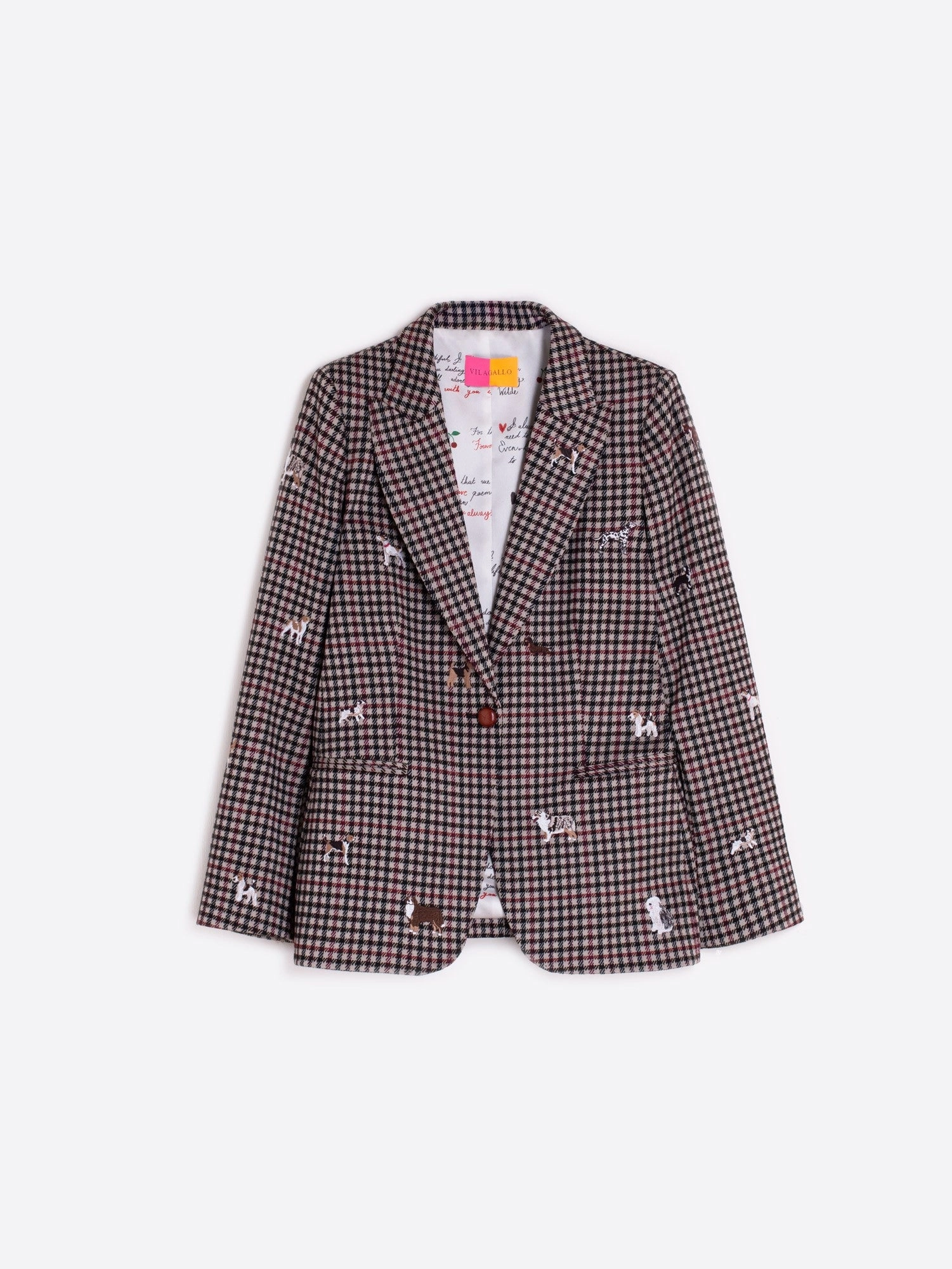 Sleek Design Suggestion DOG HOUNDSTOOTH BLAZER