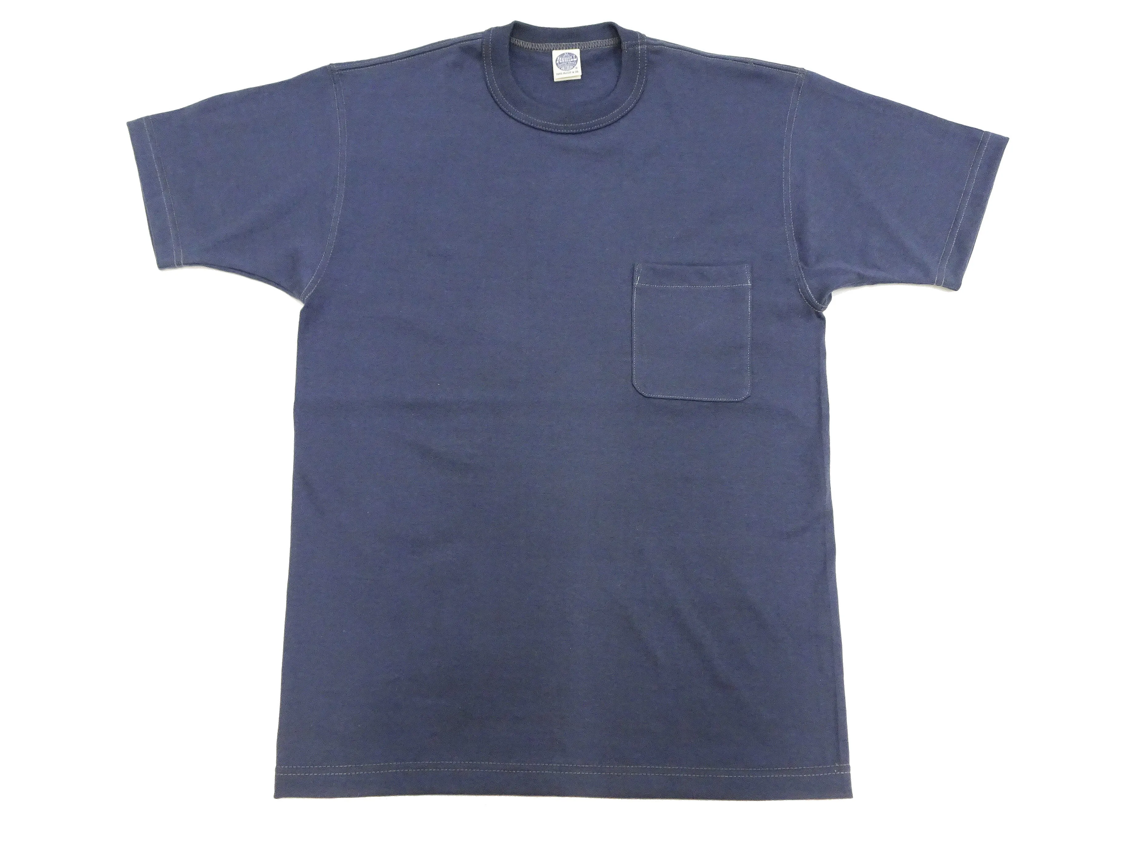 TOYS McCOY T-shirt Men's Steve McQueen Plain Pocket T-Shirt Short Sleeve Loopwheeled Tee TMC2410 120 Faded-Blue