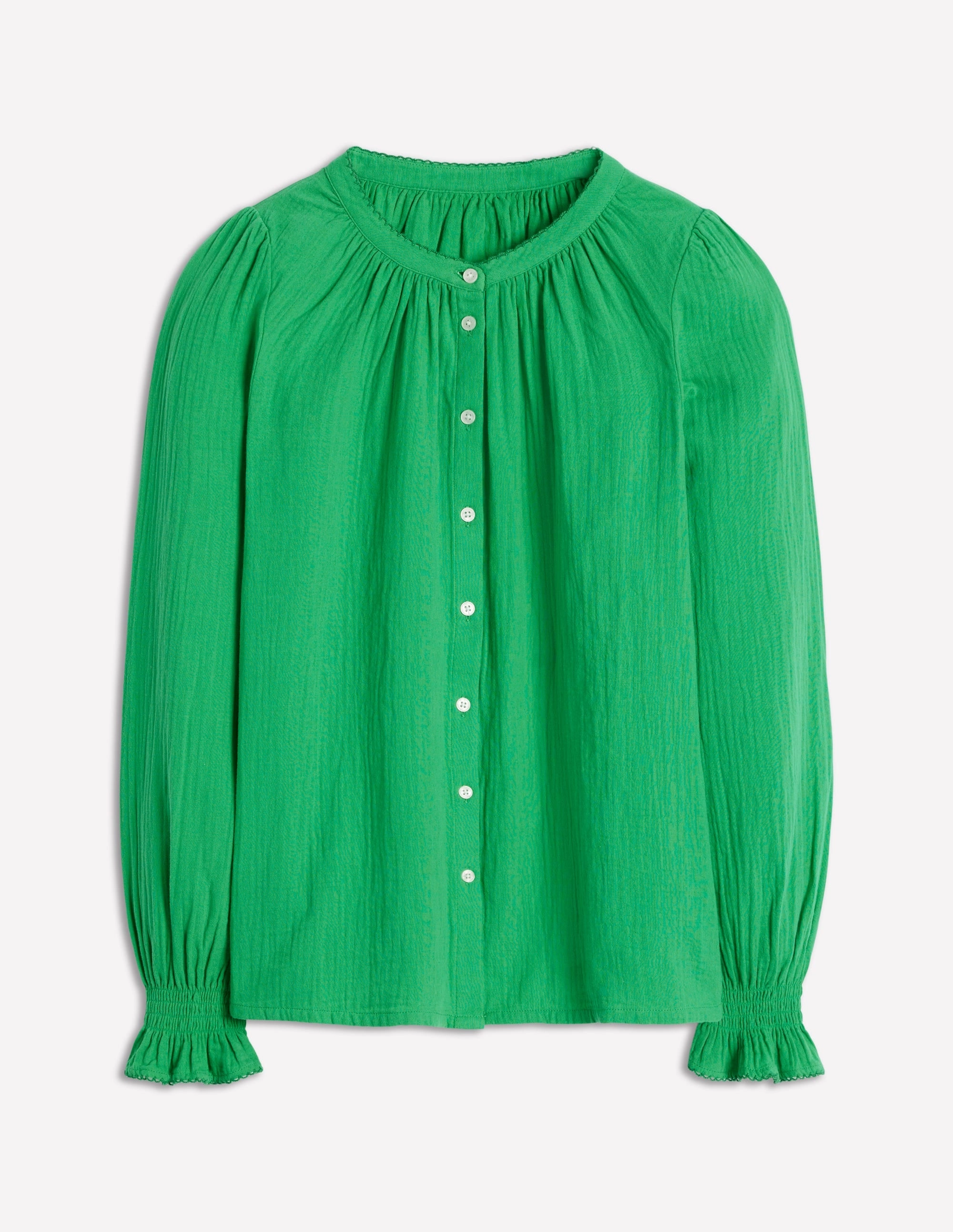 Evie Double Cloth Top-Sapling Green Non Irritating Seams Sweat Absorbent Inner Layer