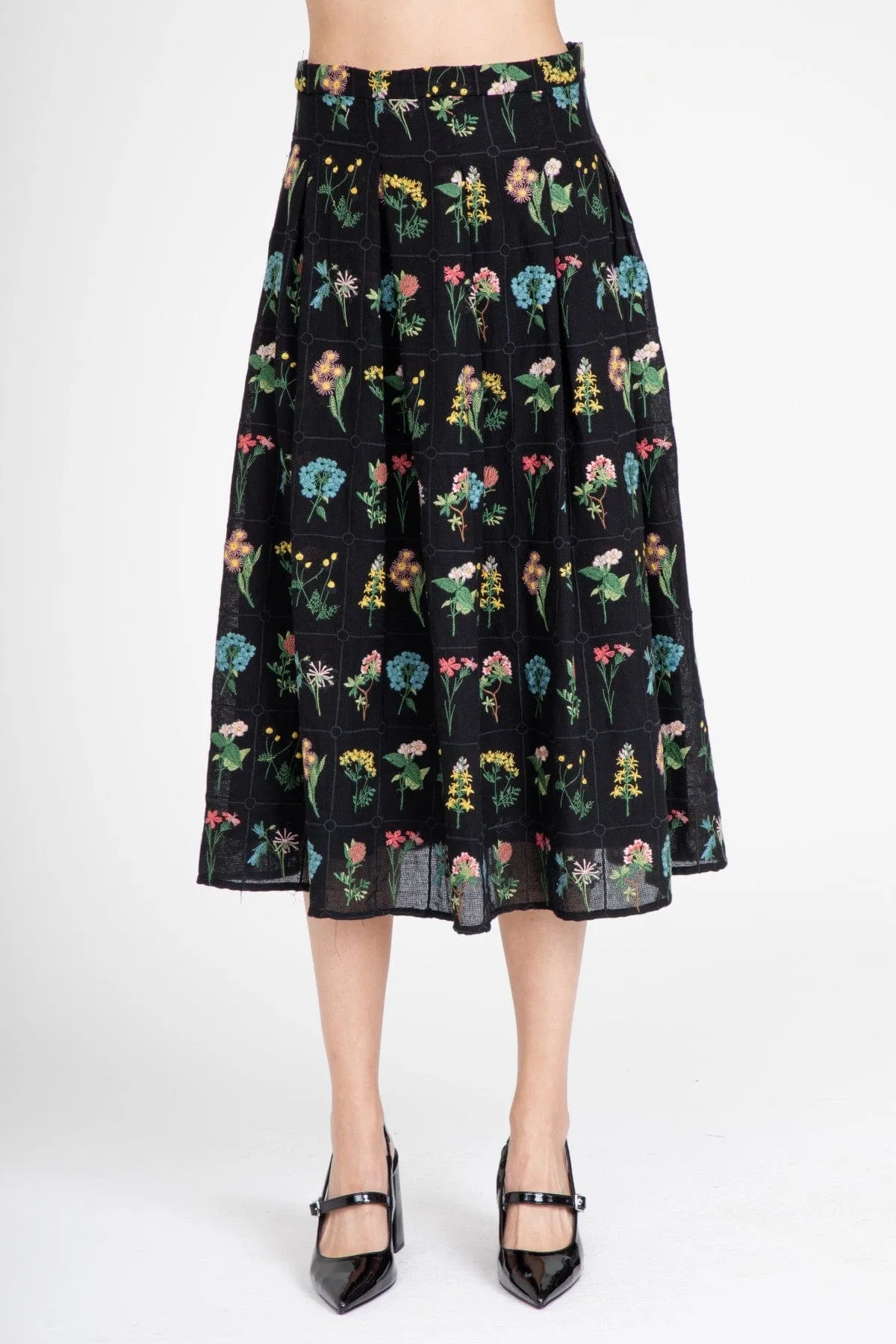 Elasticized Cuff Ambrose Skirt ?C Botanicals