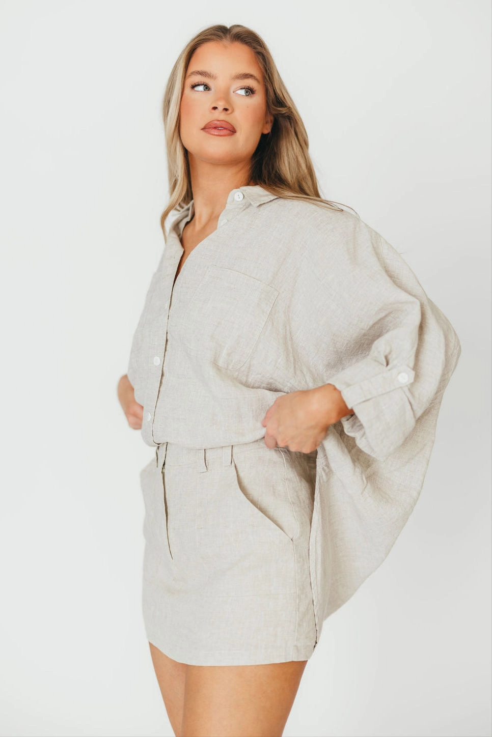 Casual Fit Wear Suki Linen Skort in Linen
