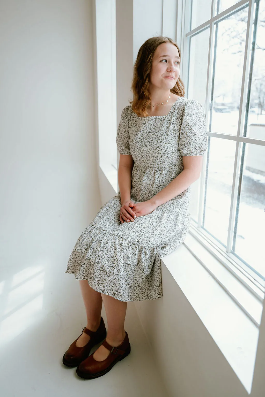 Austin Dress Contrast-Lining Sheer Light