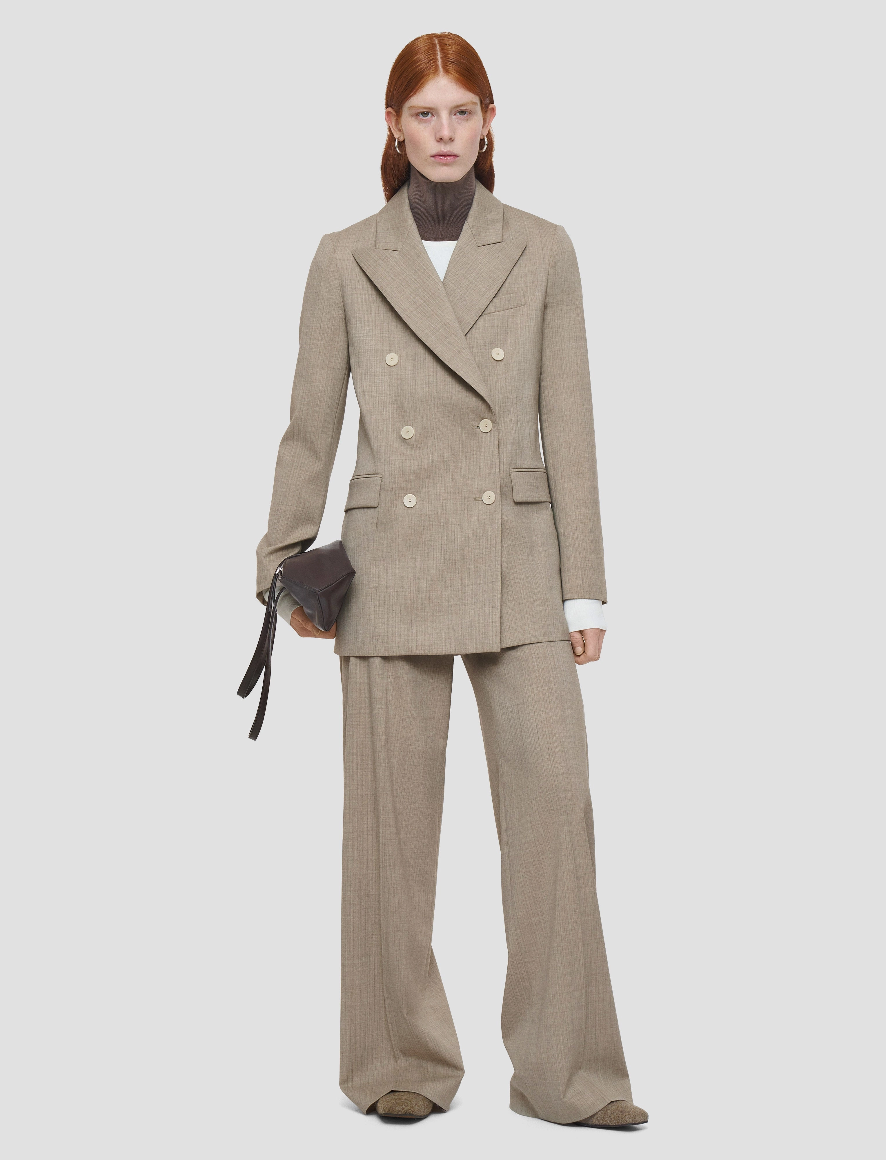 water - resistant All-Season Outerwear Valery Melange Wool Jacket