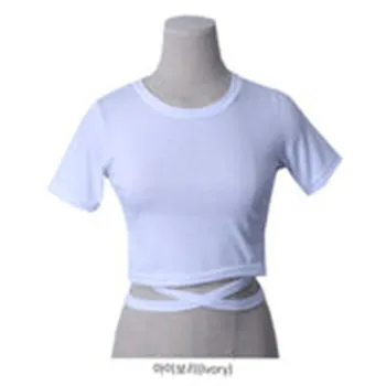 Trendywhere Slim Fit Cross Strap Crop Top