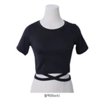 Trendywhere Slim Fit Cross Strap Crop Top