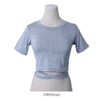 Trendywhere Slim Fit Cross Strap Crop Top