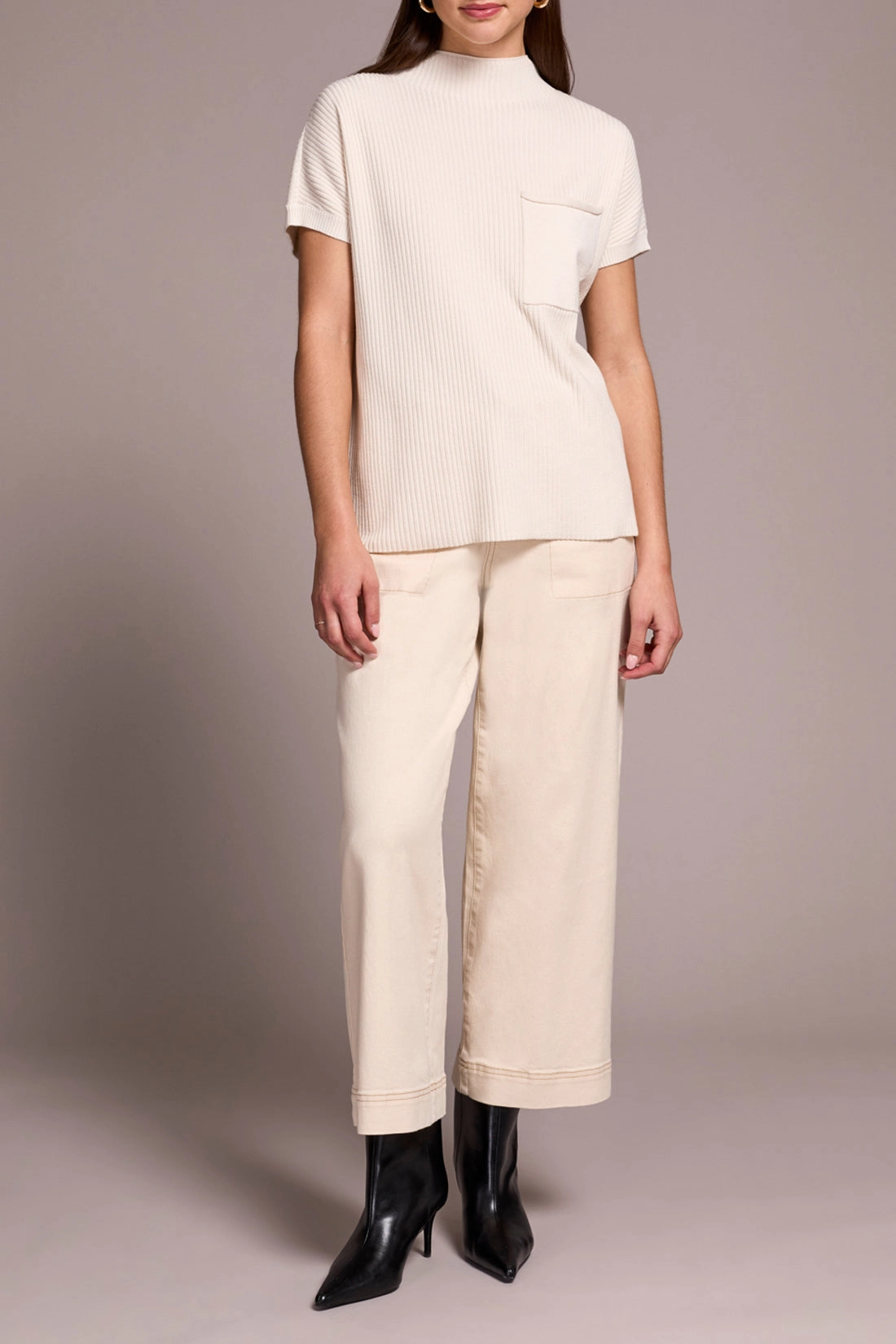 LongWearingComfort Tribal Dolman Pocket Sweater in Moonstone