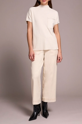 LongWearingComfort Tribal Dolman Pocket Sweater in Moonstone