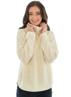 Trisha Tyler Textured Knit Sweater With Rib Sleeves - Ivory