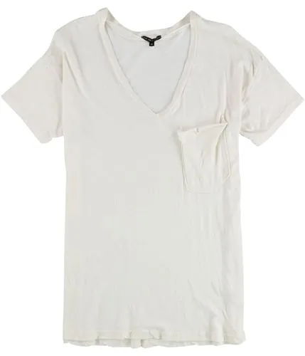 Truly Madly Deeply Womens Solid Pocket Basic T-Shirt
