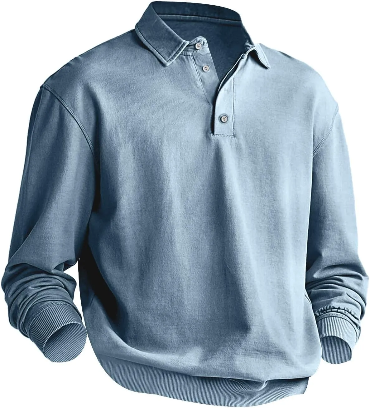 Tshirts Shirts for Men Sweater Solid Color Casual Long Sleeved Pullover Sweater Mens T Shirts Casual Stylish 2xlt