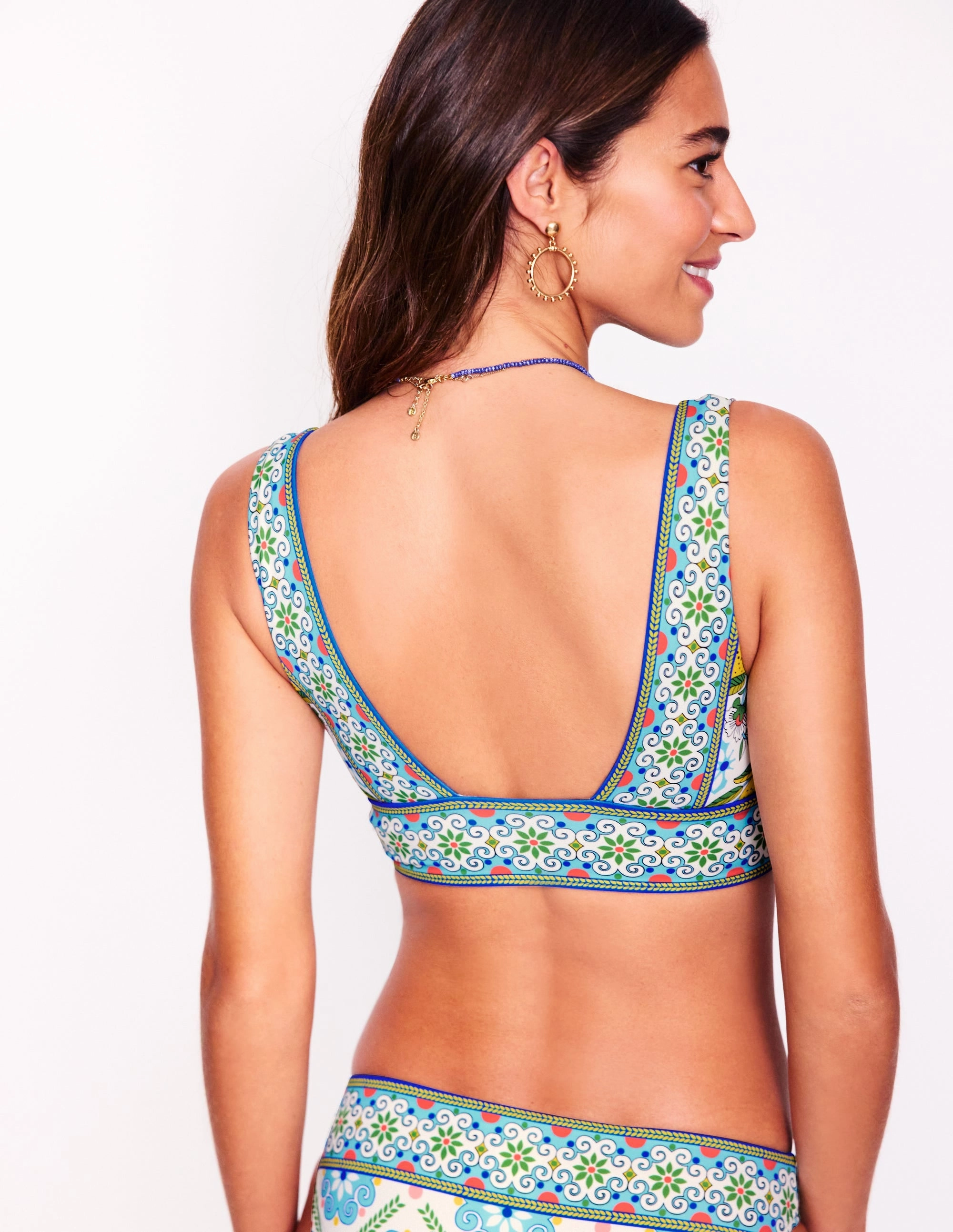 Porto Bikini Top-Multi, Citrus Vine Tile Ozone Resistant