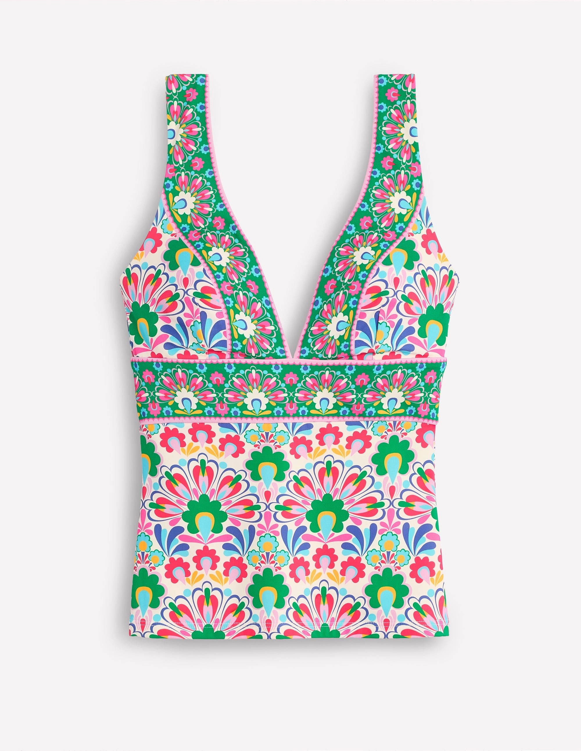 Waterproof Lining Porto Tankini Top-Multi, Decorative Dandelion